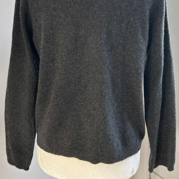 Lauren Ralph Lauren Charcoal 100% Cashmere Rib Turtleneck Sweater – US Petite L - Picture 6 of 9